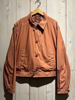 【a.k.a.C.a.k.a vintage】Leather Switching Design Vintage Short Length Shirt Jacket