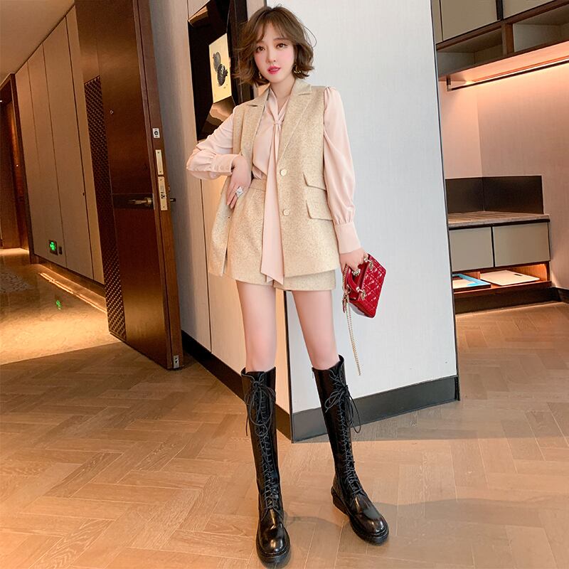 ポケットシャツ ハイウェストウェストワイドレッグショーツ レディースオータムウィンター 秋物 冬物 ブルマー ワイドパンツ MIUCO2827500507