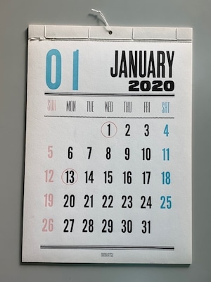 レタープレス・カレンダー2021年（日本版）予約販売