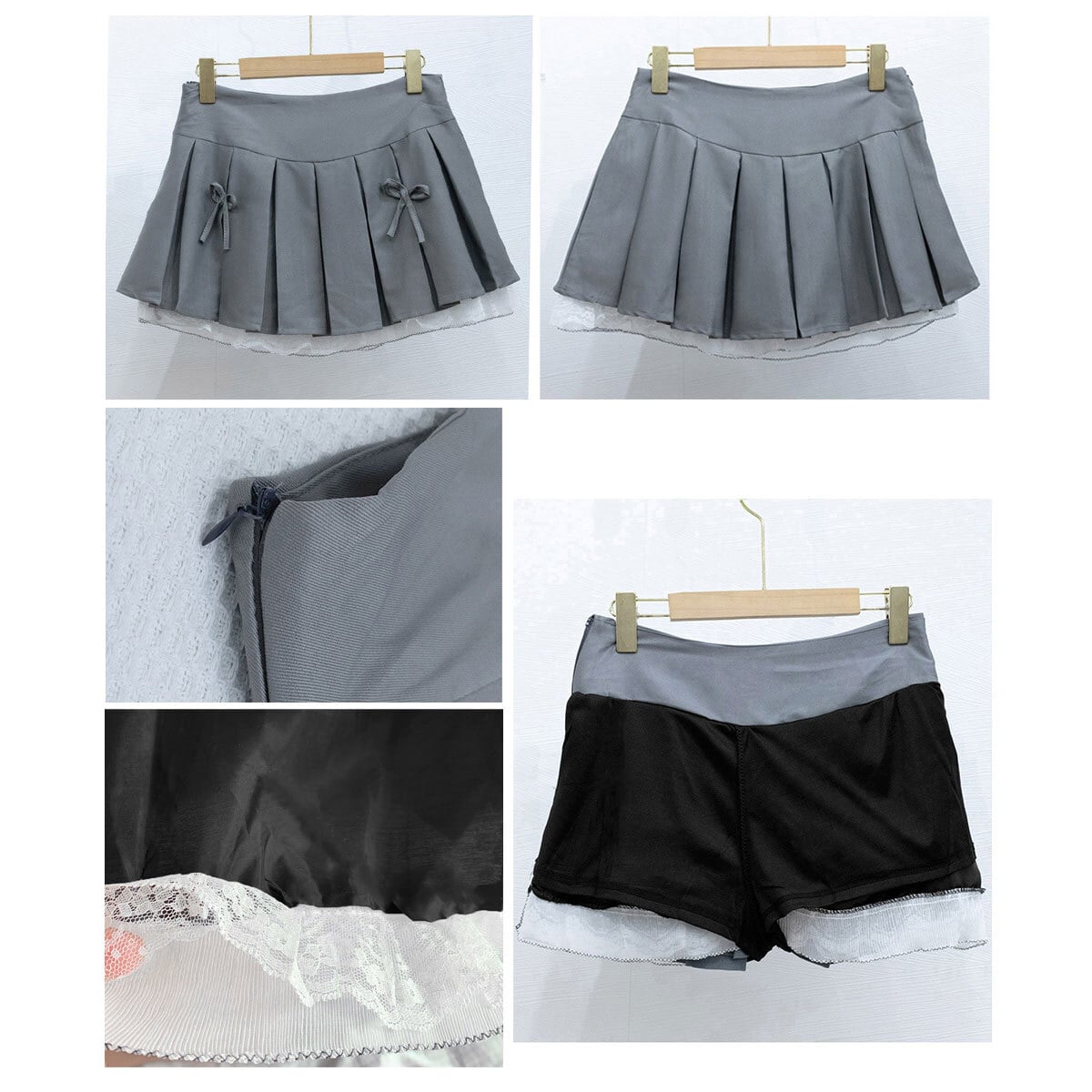 ミニスカート プリーツ レディース 韓国 春 夏 秋 ボックスプリーツ おしゃれ 大人 かわいい きれいめ インナーパンツ付き Aライン リボン ハイウエスト キュロットスカート 大人可愛い 大人女子