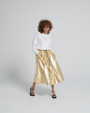 Metallic Flare Skirt(GOLD)