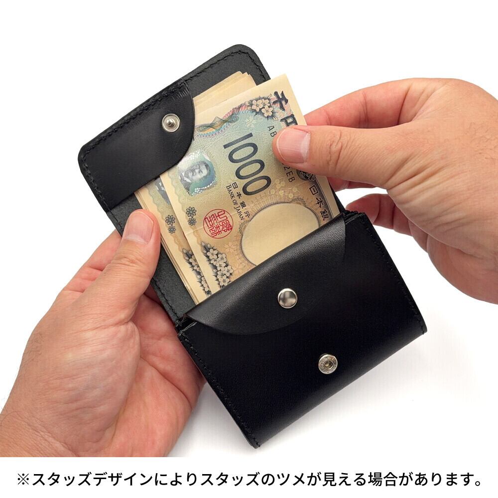 スタッズレザーウォレット 栃木レザー スタッズウォレット 本革 日本製 メンズ バイカー アメカジ