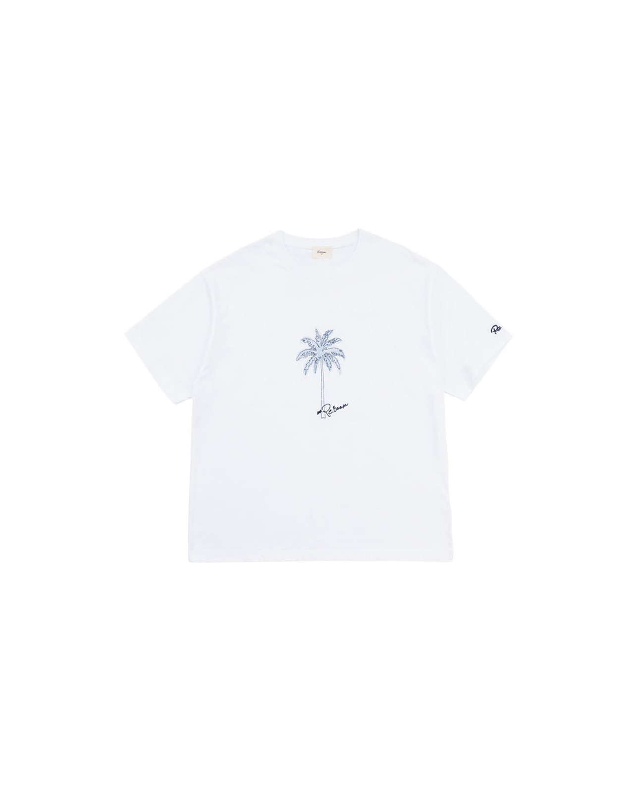 【#Re:room】PALM TREE EMBROIDERY T-SHIRT［REC920］