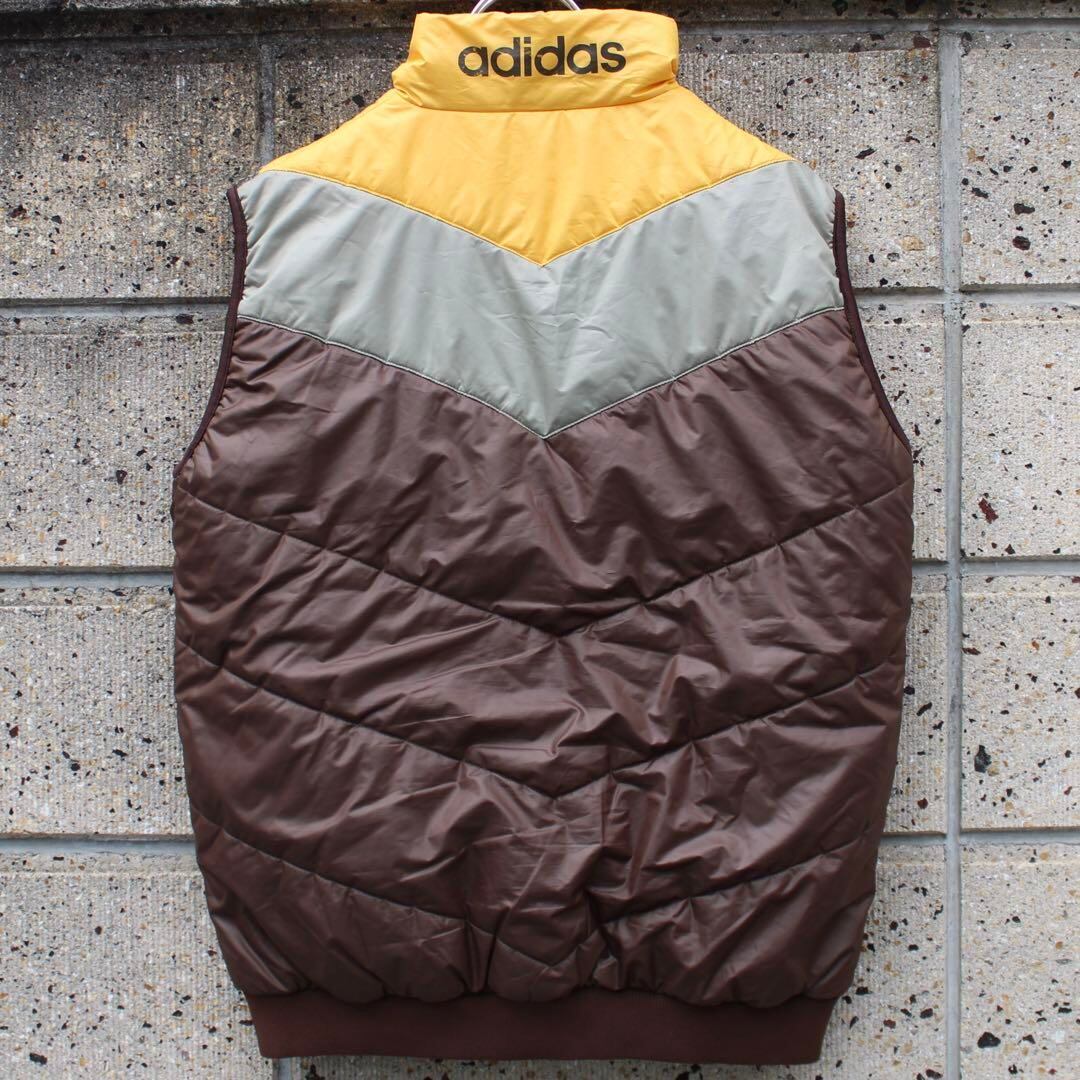 【XLサイズ】00's adidas 後衿文字入り 3ライン 3カラー 古着 ジップベスト