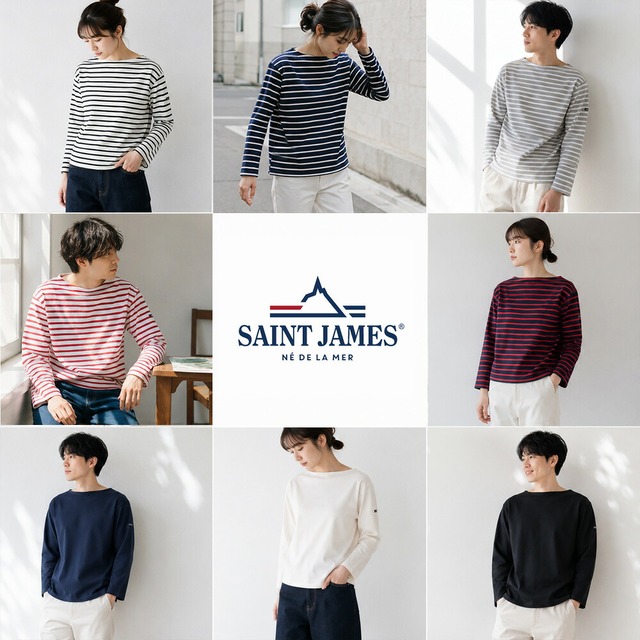 SAINT JAMES セントジェームス OUESSANT ウェッソン 長袖 Tシャツ