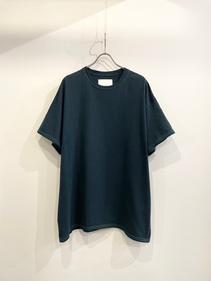 TrAnsference loose fit T-shirt - dark green / garment dyed effect