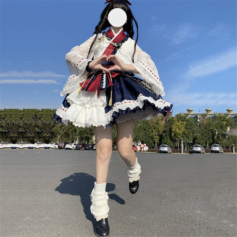 チャイナ風 ロリータファッション 可愛い Lolita 学園祭 文化祭 リボン ...