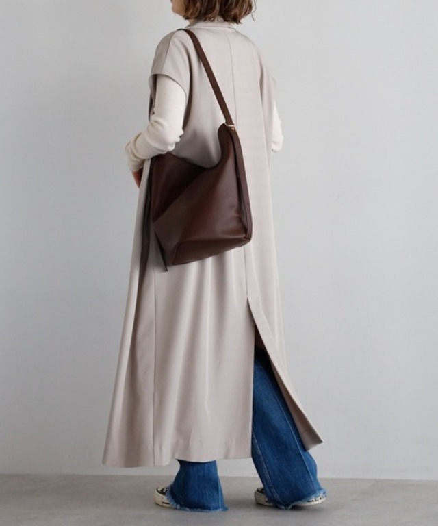 ジャケットライクロングテーラードベスト