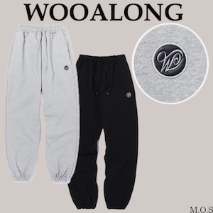 ★WOOALONG★WAVE logo jogger pants