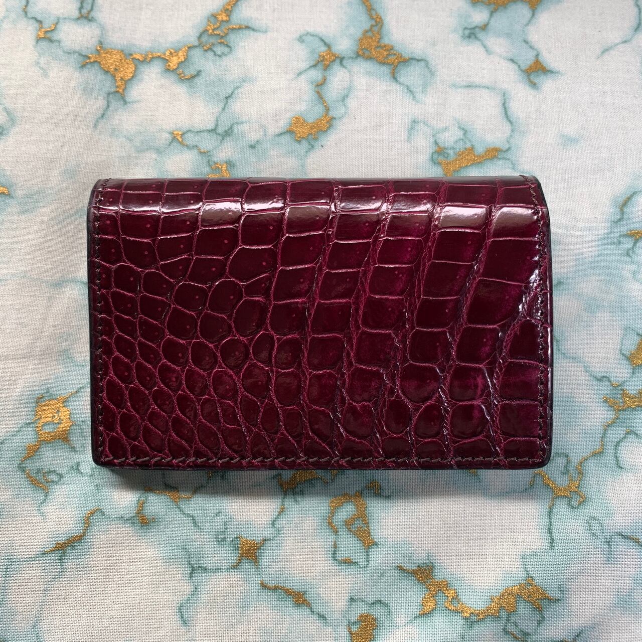4 colors】カード＆名刺入れ ポロサス(顎) ササマチ2つ折り【高級仕様
