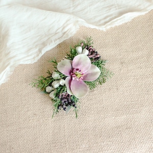 Hair ornament for "Christmas rose winter Bouquet"