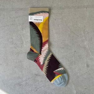 Bonne Maison/【Le Poéte】Sock Abstract Natural LP5-01
