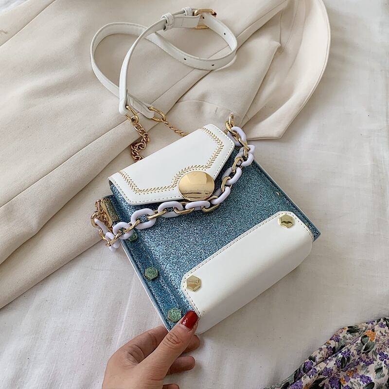 新しい夏の小さなバッグ女性のバッグ2020新しいトレンディなワイルドネット赤いスパンコールショルダーメッセンジャーバッグファッションバケットバッグ Tiancai_Wing_Bag5777275