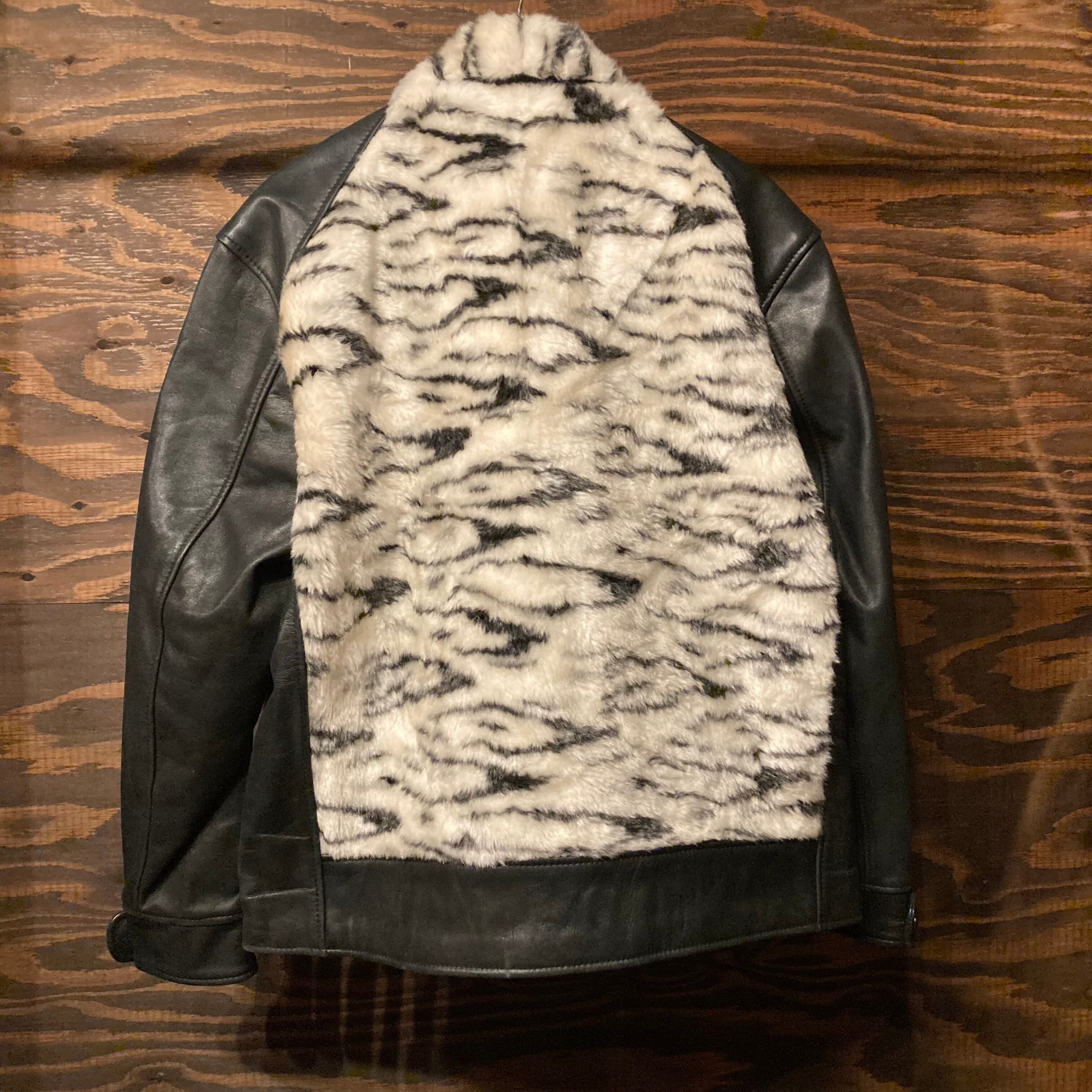 Vintage Leather Grizzly Jacket 再構築 熊ジャン オワジャン