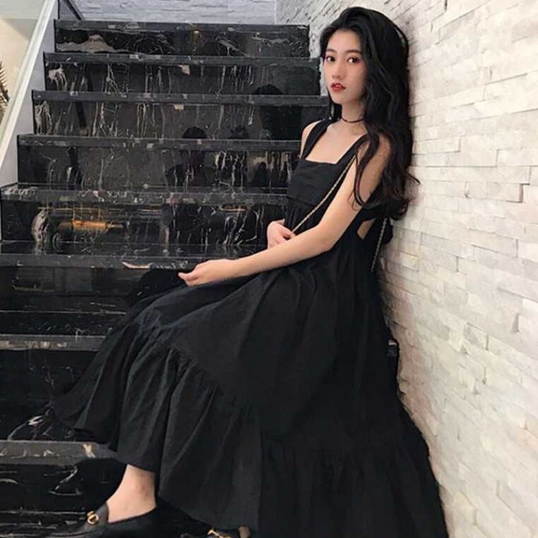 レディース ワンピース ロング ロング丈 袖なし ノースリーブ リボン