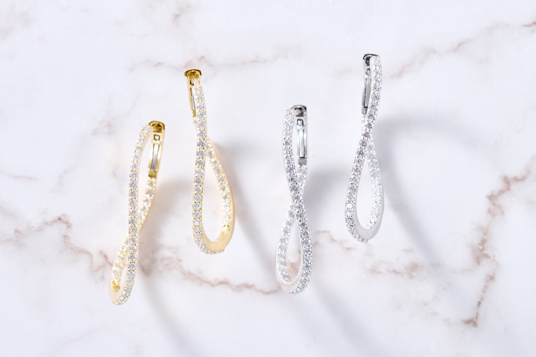 天然ダイヤモンド フープピアス（2種） | 中村江里子セレクション  