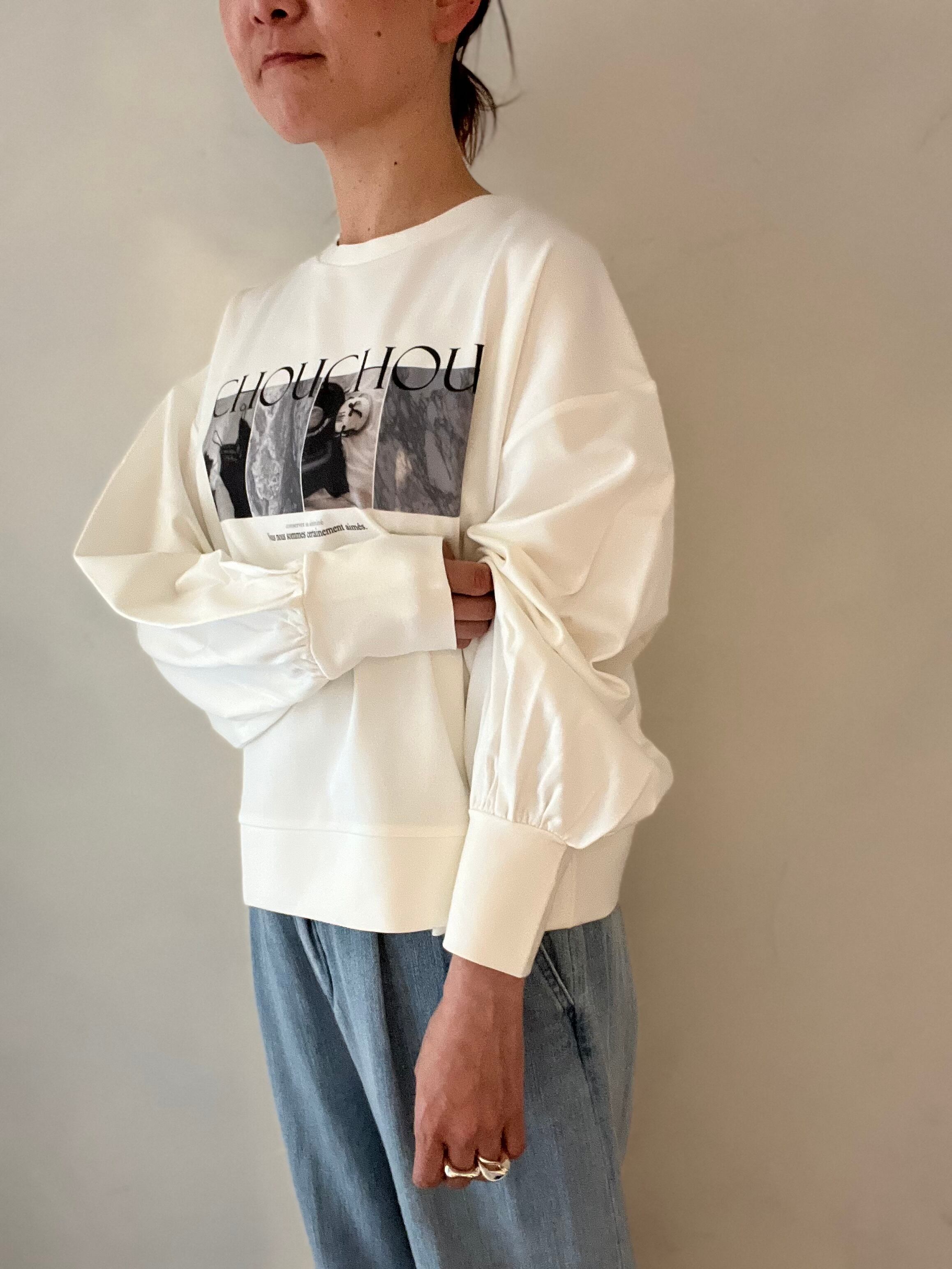 【 SELECT】フォト×ロゴボリューム袖ロンT 980-23104