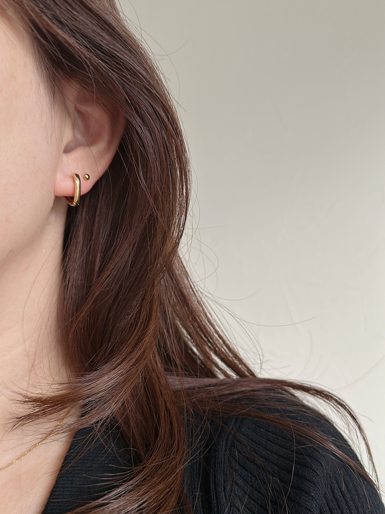 SS ストレートハートピアス