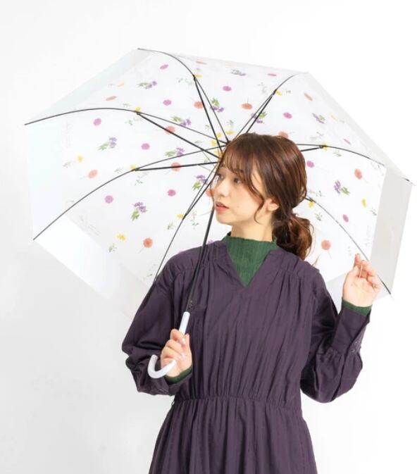 EVA　切り継ぎ転写ビニール傘　60cm　傘　花　フラワー　