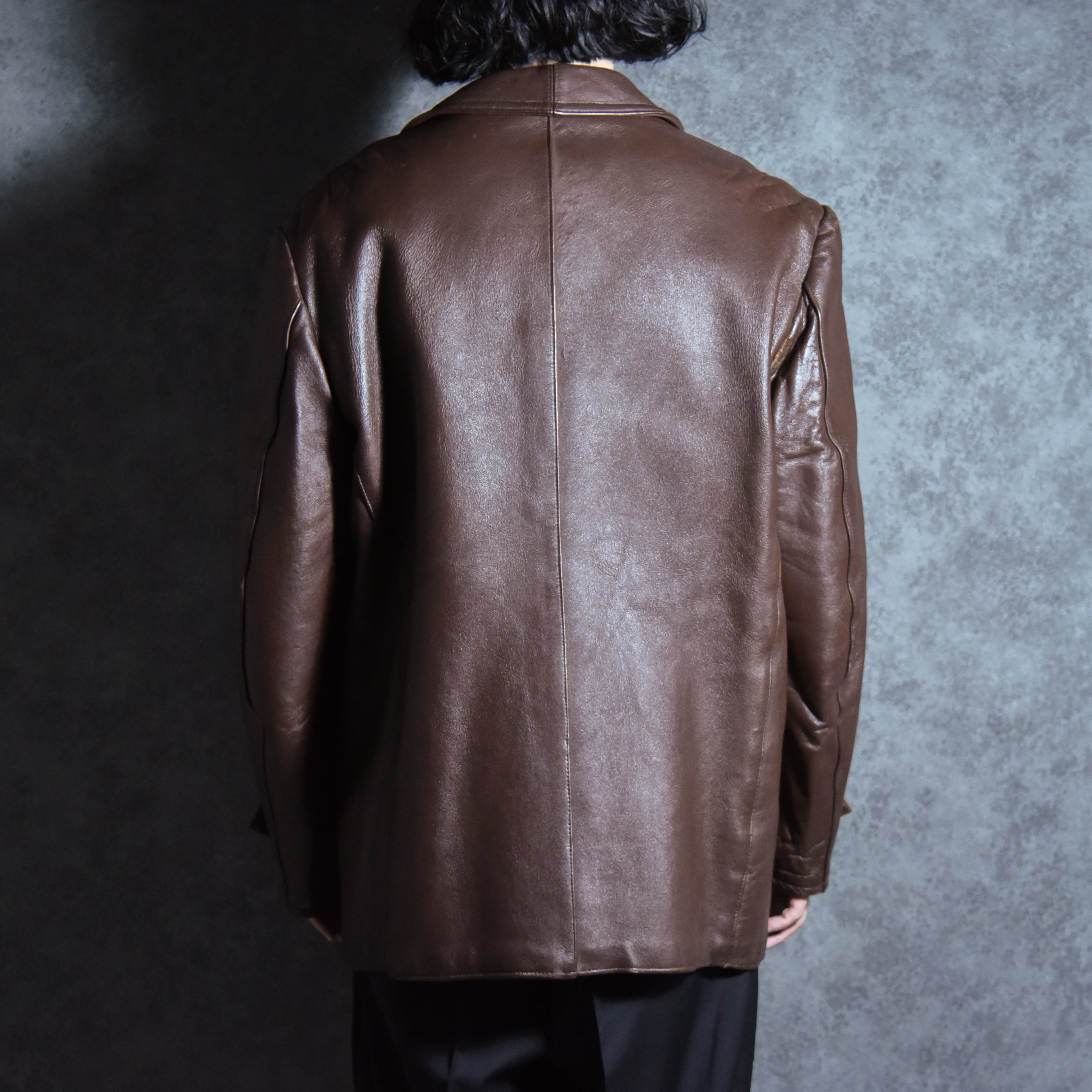 60s 70s コルビジェジャケット　レザージャケット　ブラウン 60's〜70's Corbusier Jacket | レザージャケット - 古着屋