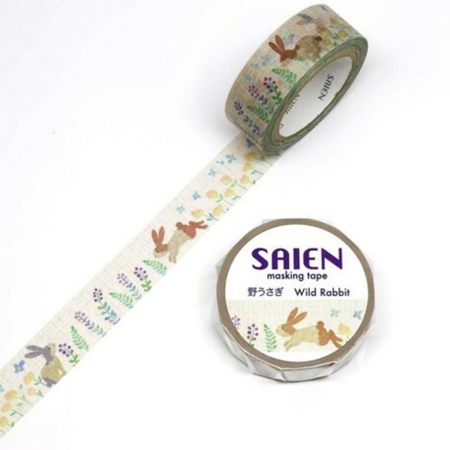 【廃番】SAIEN　野うさぎ　15mmマステ　SA06