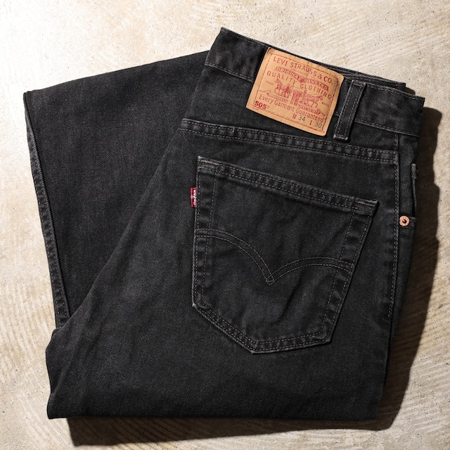 美品 34×30 505-0260 00年 サルファーブラックデニムパンツ Levi’s リーバイス 黒