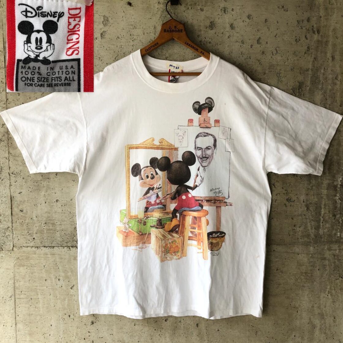 MT23 Tシャツ ディズニー 自画像 パロディ アートT 白T 90s | Pay ID
