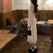 リボンネックラッフルレースワンピ ・79017