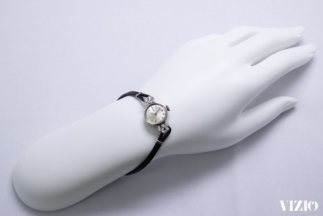 オメガ　ラウンド　バケットダイヤ　WG　レディース　1964年製