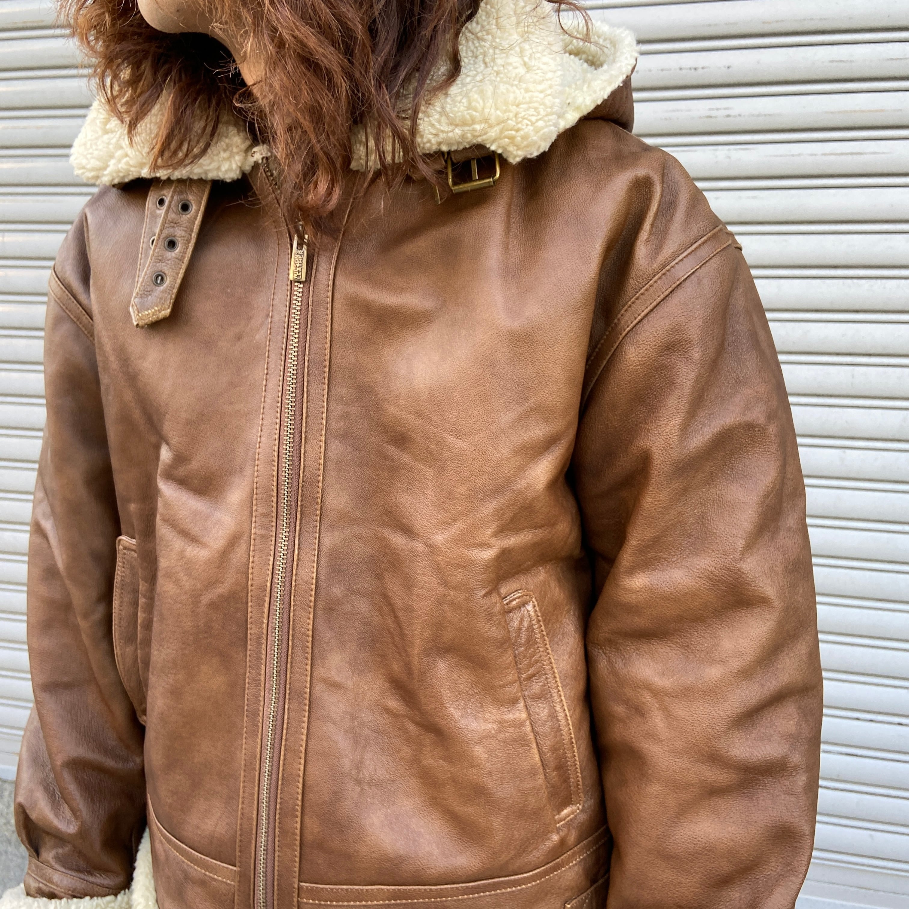 wilsons leather ベージュ　スウェードレザー本革　M