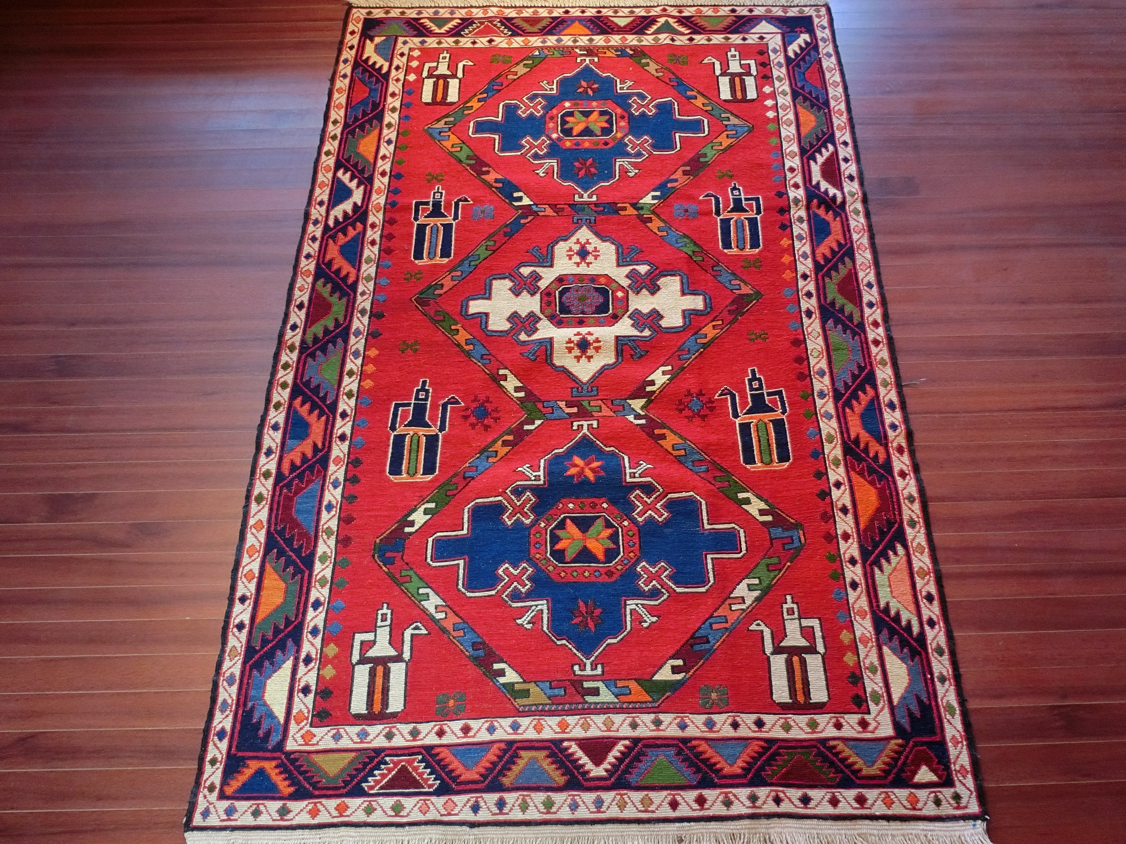 ペルシャ手織りキリム ハンドメイド・手芸 115×77cm