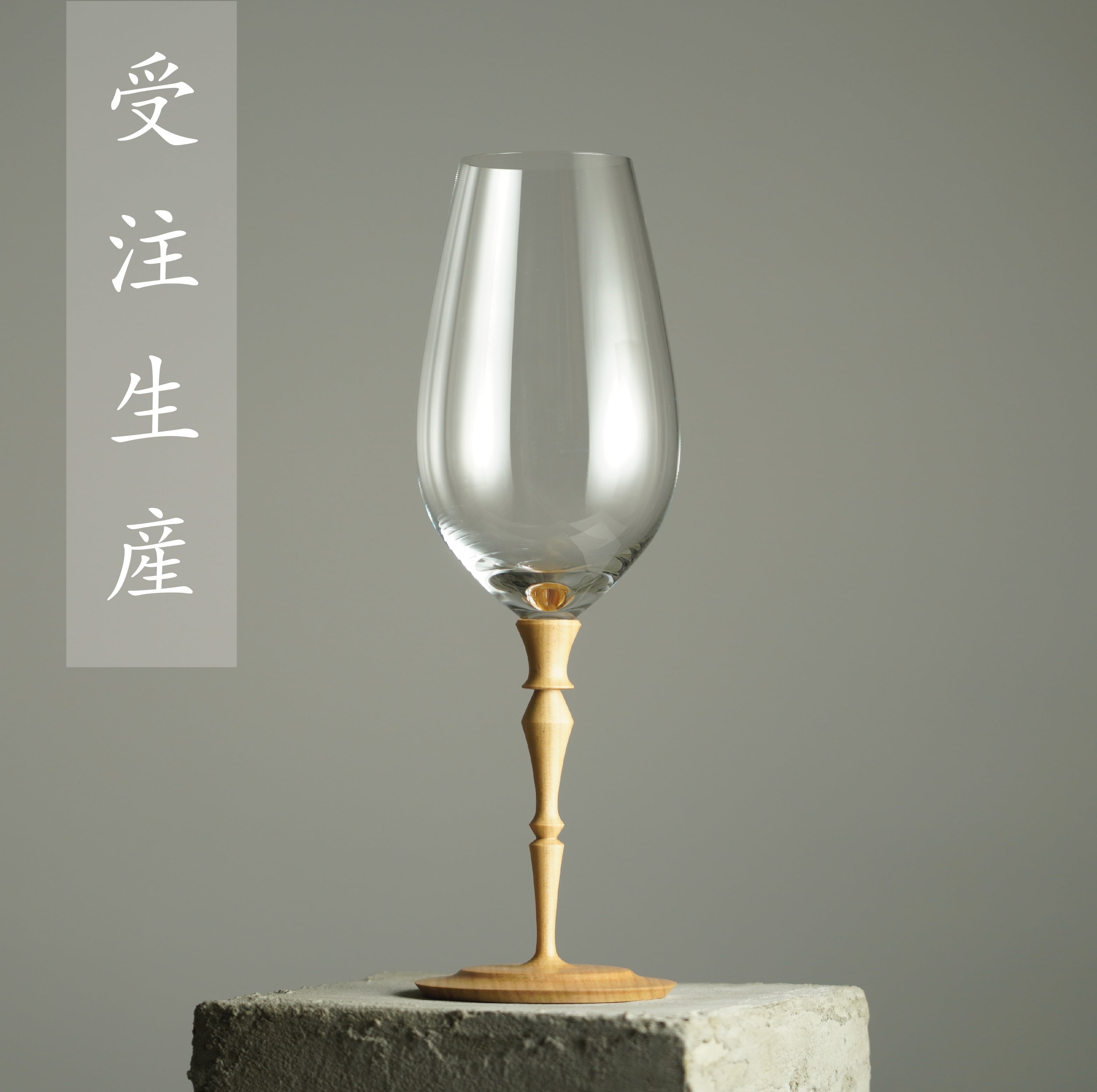 白ワイングラス 吹き硝子 364㎖ (１脚）A-004 | MOKU glass