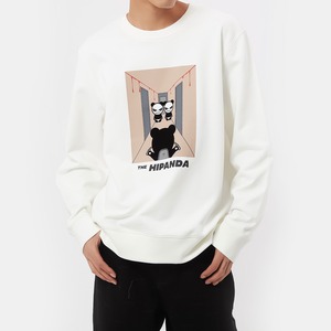 SALE 送料無料 【HIPANDA ハイパンダ】メンズ パロディ クルーネック スウェット トレーナー MEN'S MOVIE PARODY CREW NECK SWEAT SHIRT / WHITE・BLACK