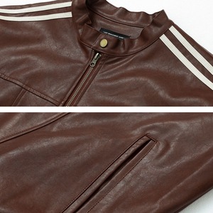 ラインフェイクレザーブルゾン　1137