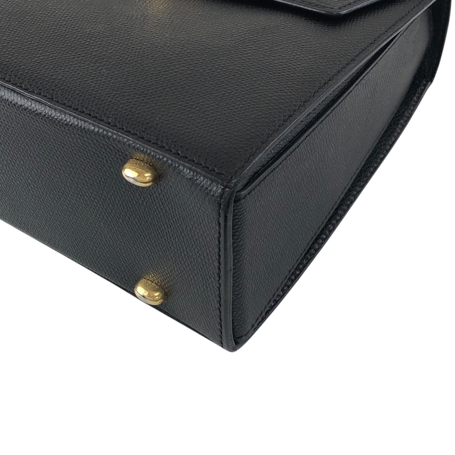 CELINE セリーヌ ハンドバッグ ブラック ターンロック ロゴ レザー