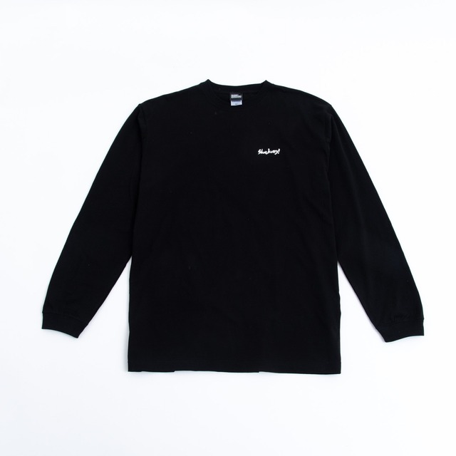 SHOEHURRY! SMALL LOGO COTTON LONG T-SHIRT(BLACK/WHITE) | 綿素材長袖Tシャツ(ブラック/ホワイト)
