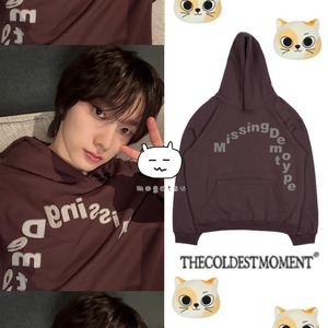 ★BOYNEXTDOOR ソンホ 着用！！【THE COLDEST MOMENT】TCM missing hoodie (burgundy)