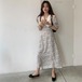 ワンピース ドレス ロング丈 小花柄　小花柄ワンピース　　ロングワンピース　大人可愛い お洒落 オルチャン 韓国 ファッション オシャレ ママ お出かけ 女子会 デート 体型カバー 休日 普段使い 10代 20代