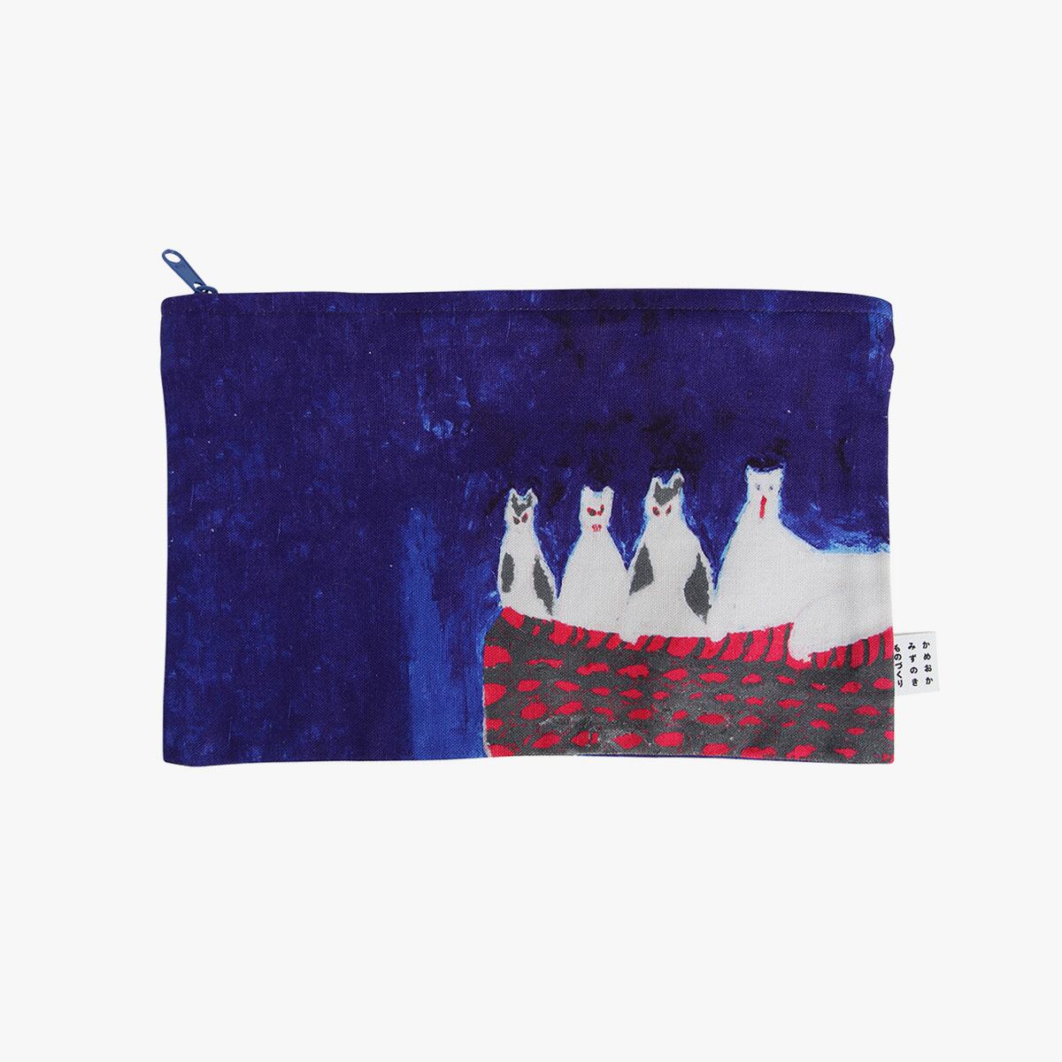 ポーチ「4匹の猫」小笹逸男