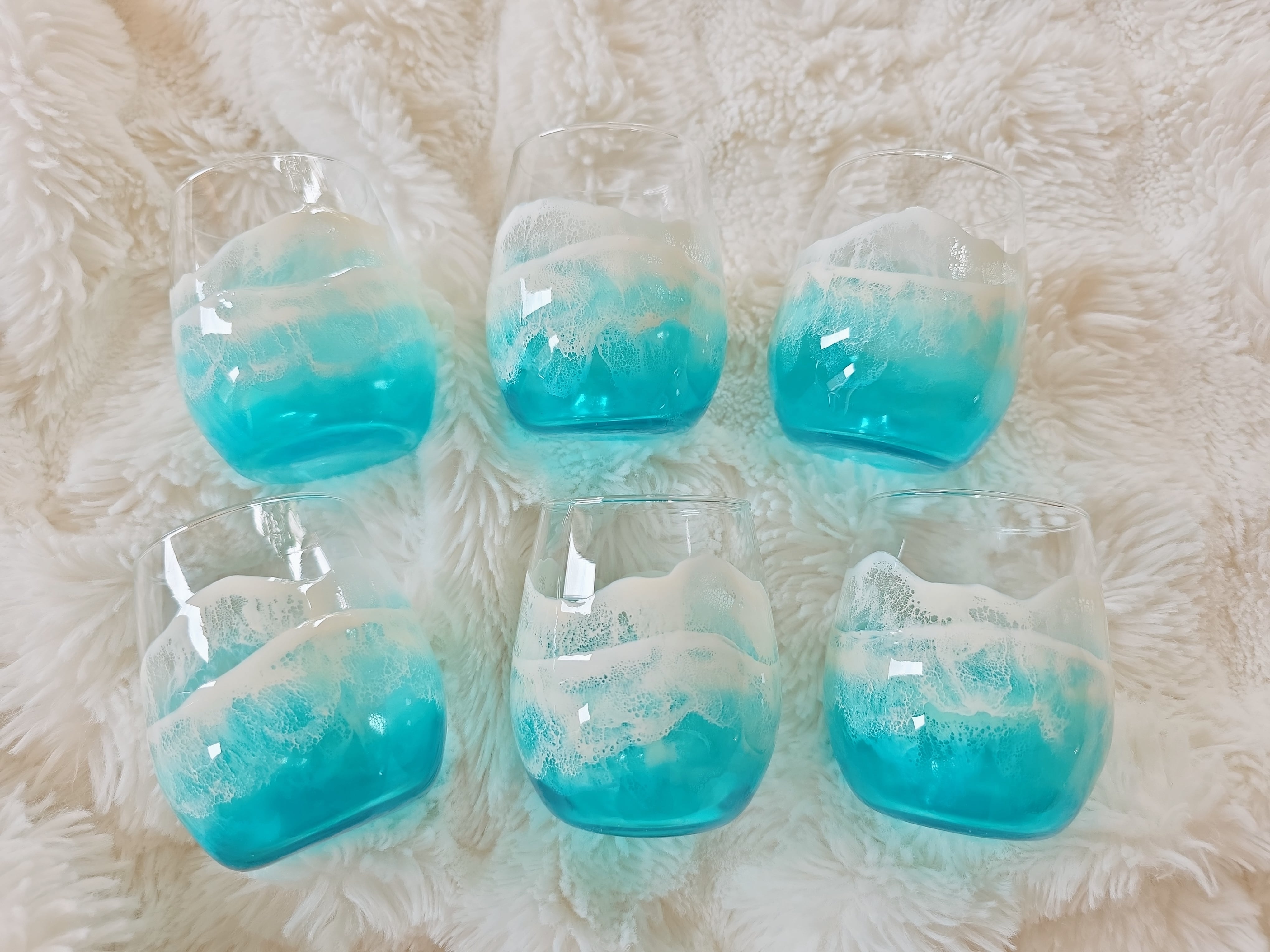 518.オーシャンレジンアート 限定 海のミニグラス