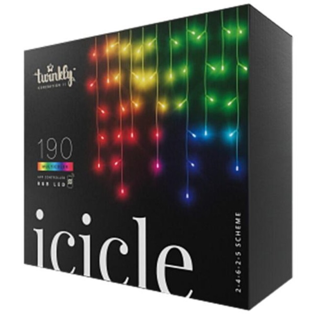 コストコ再販商品 Twinkly(トゥインクリー) アイシクル 190LED スマートデコレーションライト RGB LED