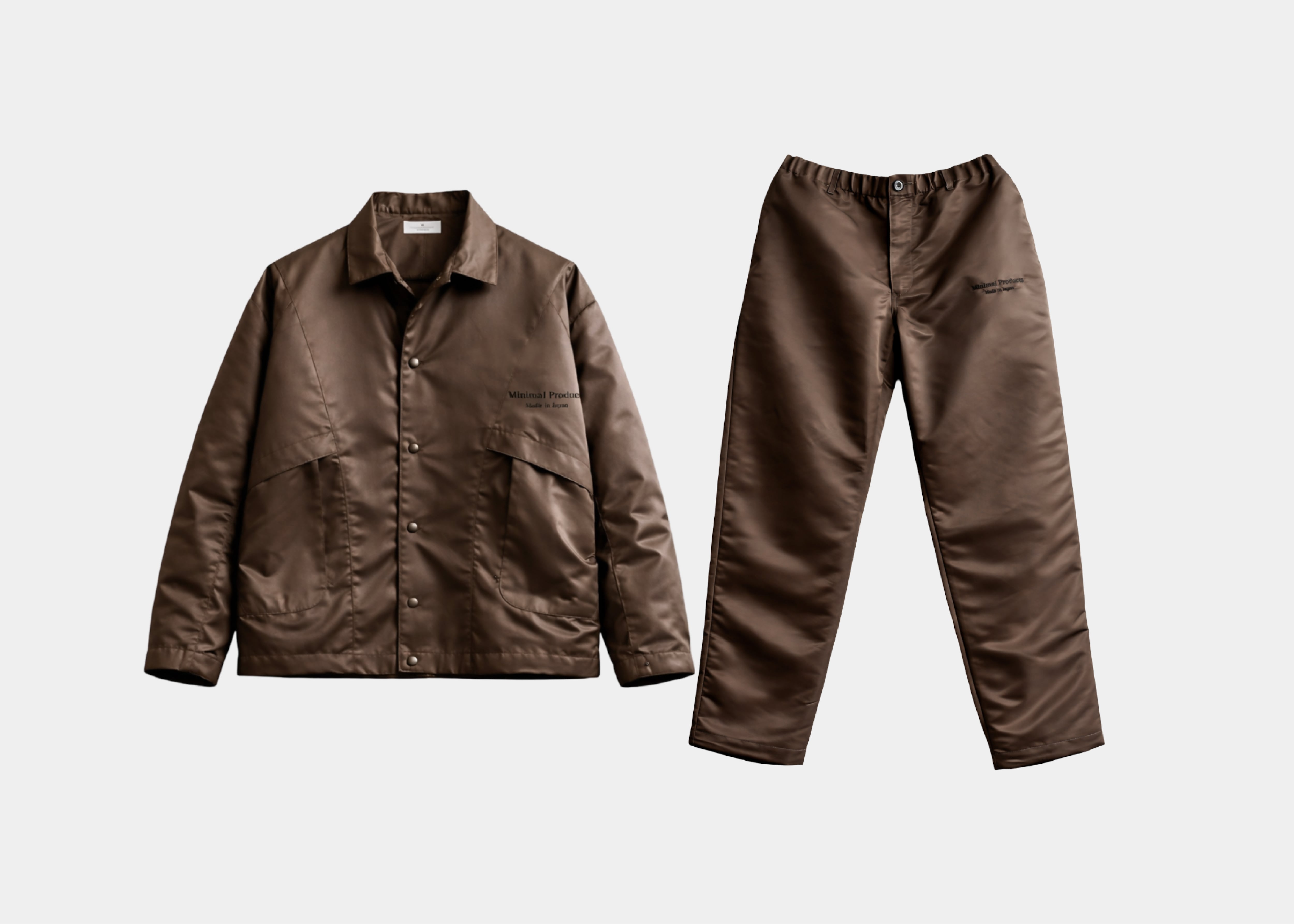 【KV-596】Minimal Light Nylon Setup - 体型の悩みも解決するセットアップ - Dark Chocolat【即日発送】【送料無料】