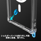 Hy+ Galaxy A57 5G ケース SC-54G SCG39 SM-A576Q 対応 MagSafe ケース 耐衝撃 クリア ハイブリッド 背面ポリカーボネート 側面TPU 薄型 軽量 ショルダーストラップ対応 取り外し可能パーツ付き 透明クリア
