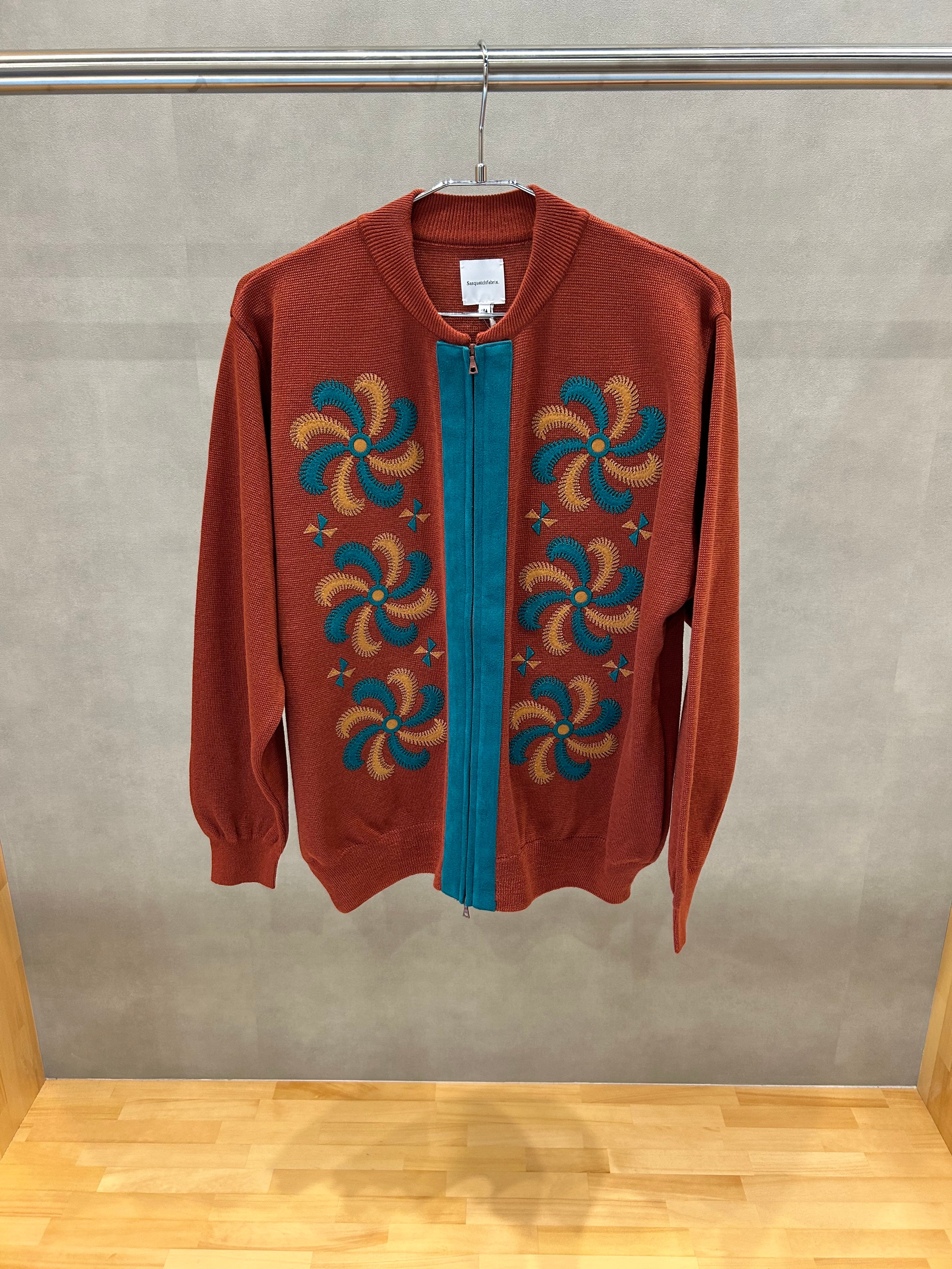 Sasquatchfabrix.】70's DRIVERS ZIP UP KNIT TERRACOTTA | delhezi
