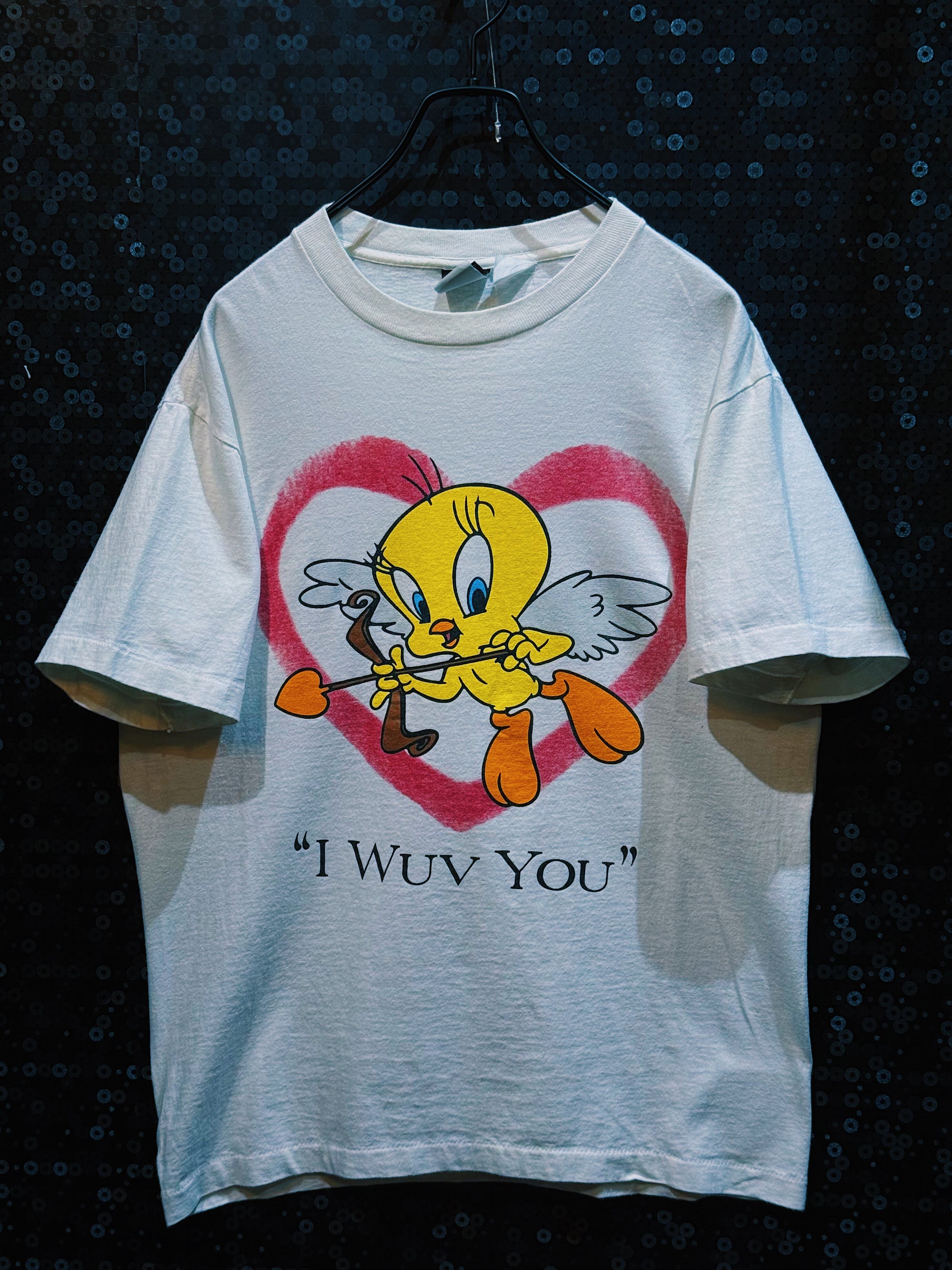 【ÆIEM】"Looney Tunes"original vintage tweety"I WUV YOU"print T-shirt