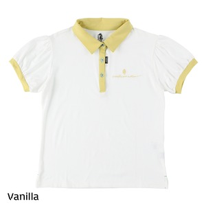 Women Puff Sleeve Polo Shirt
