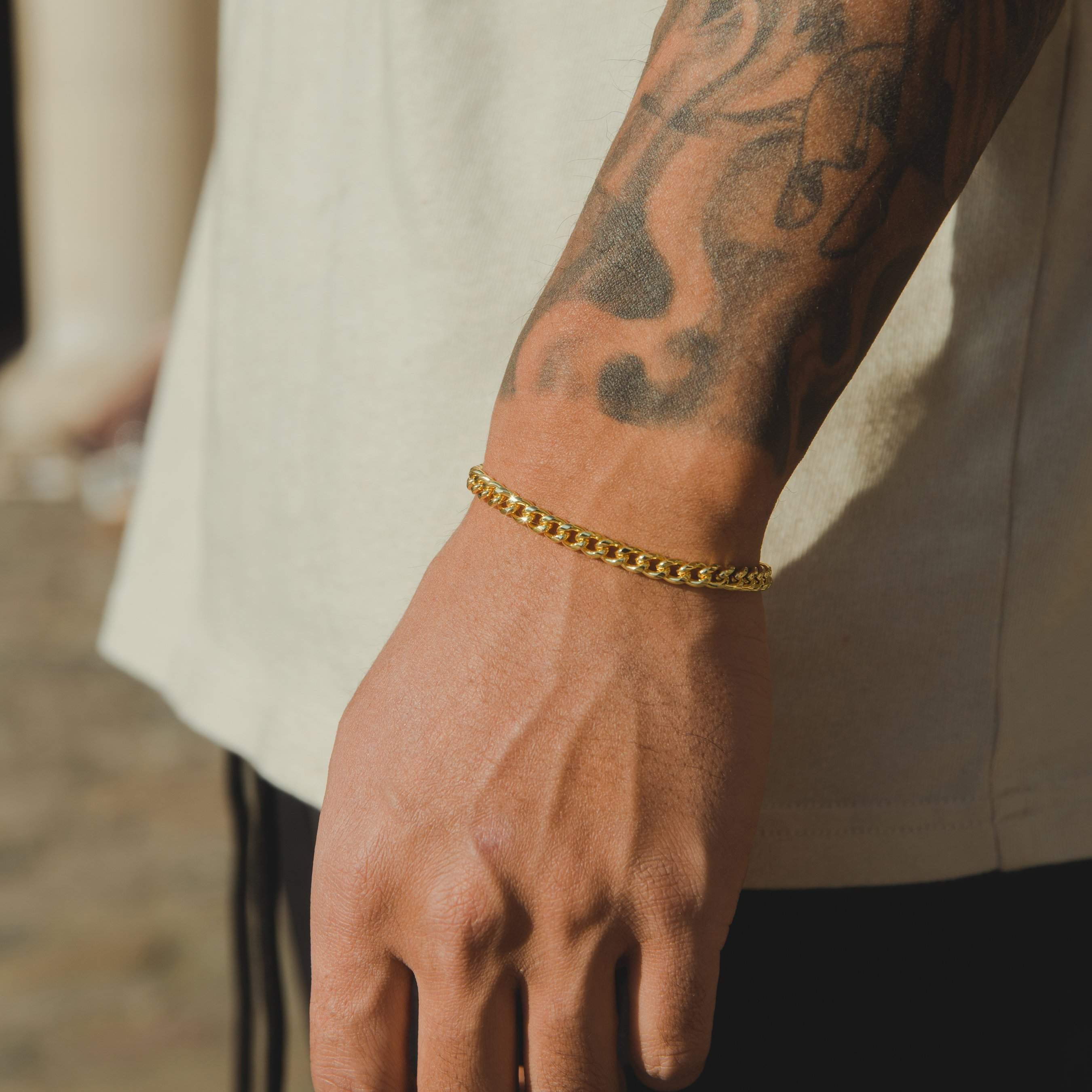 10K Real Gold Miami Cuban Chain Bracelet 【4.5mm / 20.32cm 10K Real Gold Miami Cuban Chain Bracelet 【4.5mm / 20.32cm