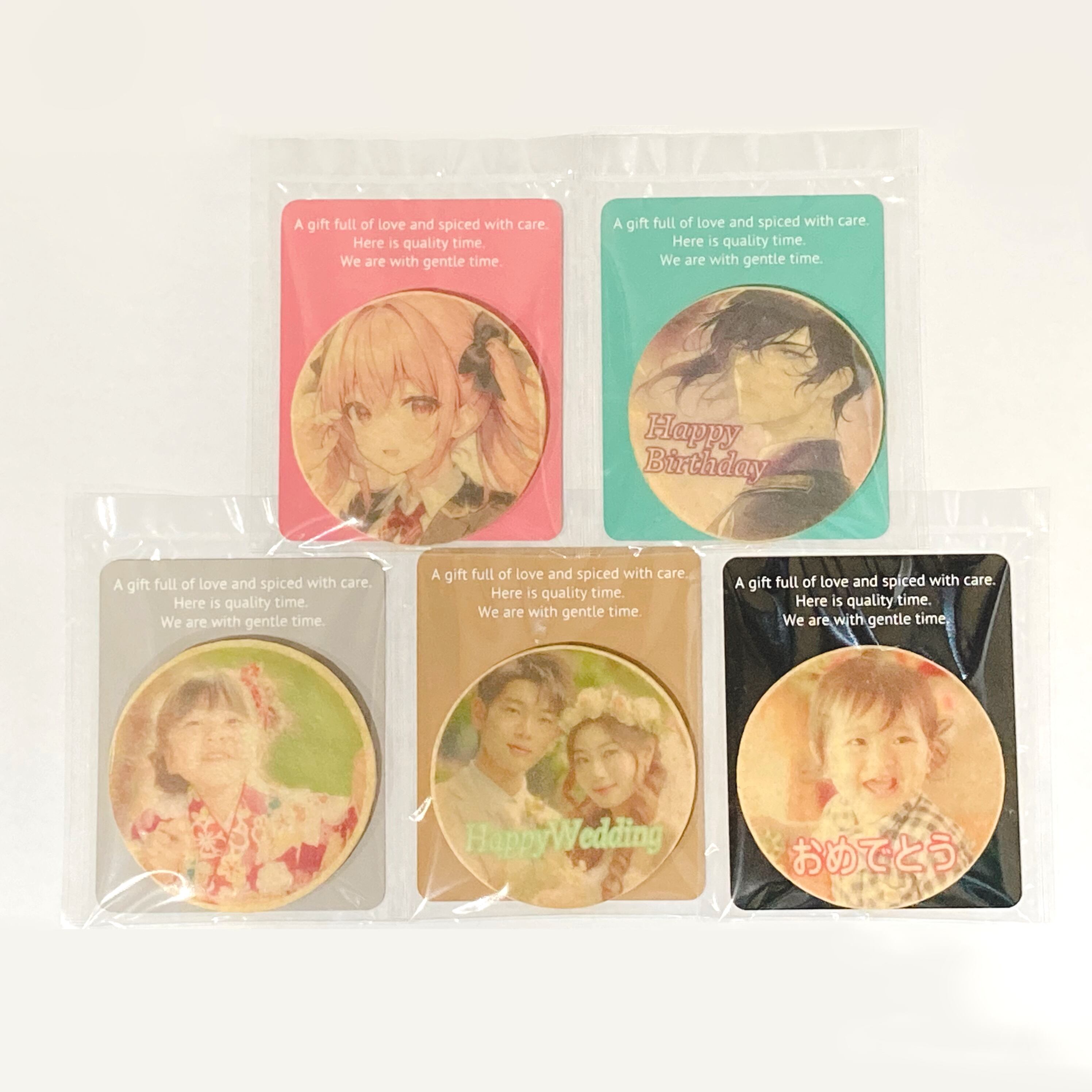 送料無料】プリントクッキー 5枚セット 直径8cm 個包装 | Pay ID