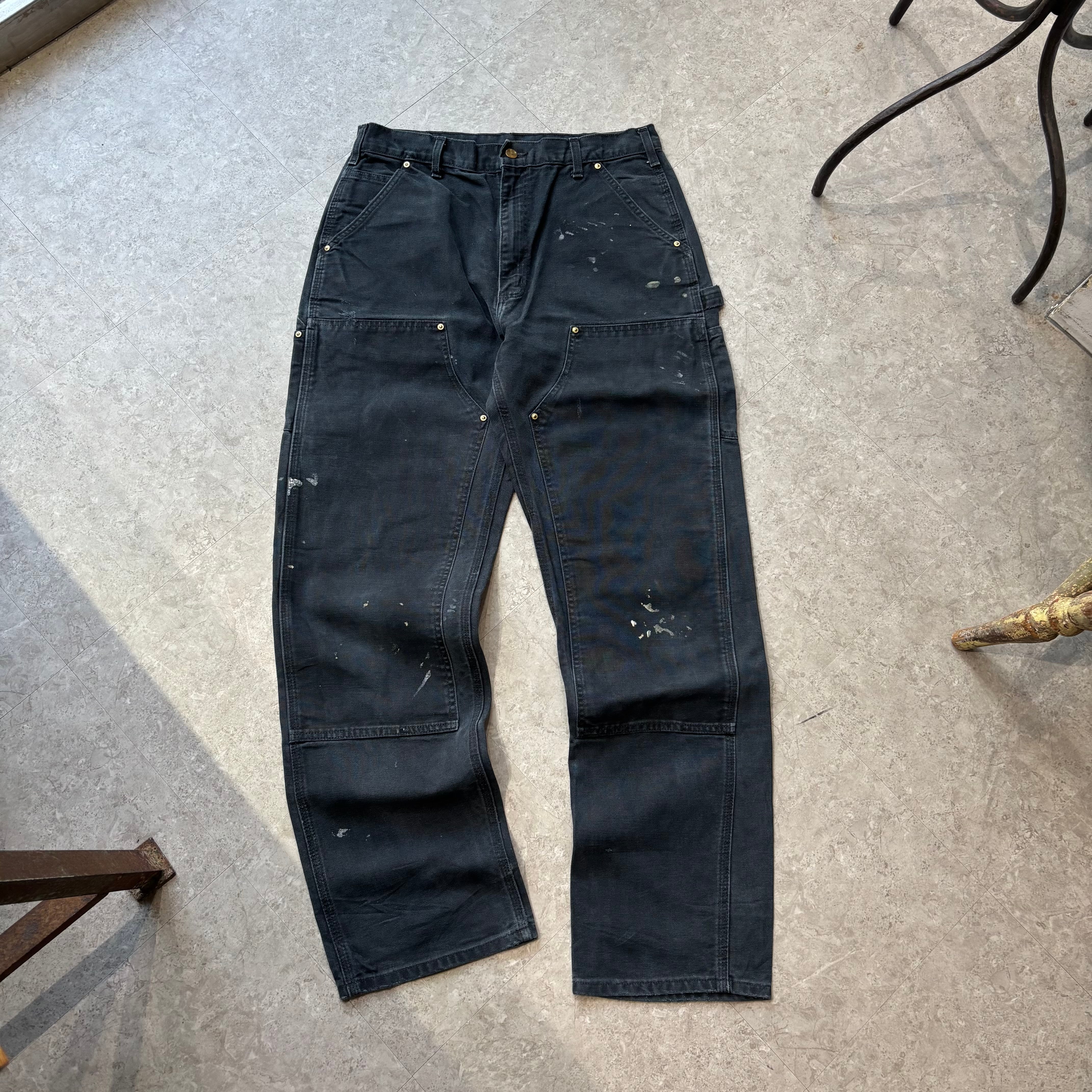 00s Carhartt "Black" double knee duck work pants【仙台店】
