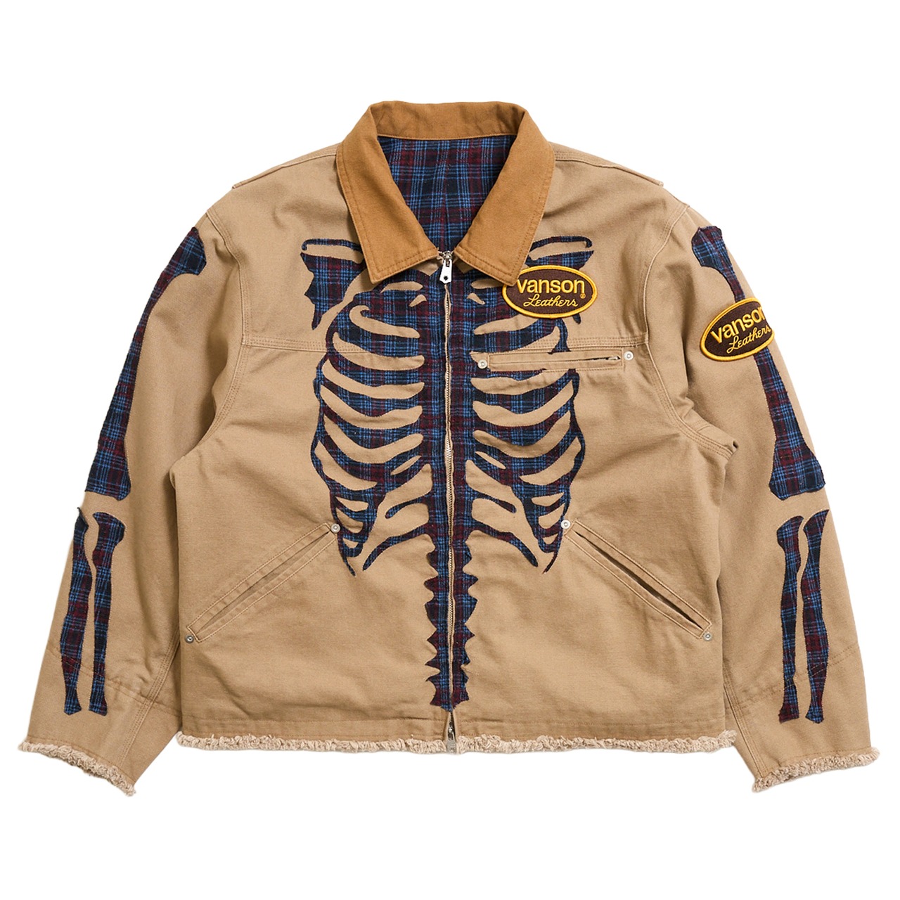 FAKE AS FLOWERS × VANSON / Canvas Bone Jacket